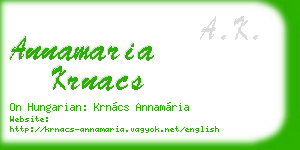annamaria krnacs business card