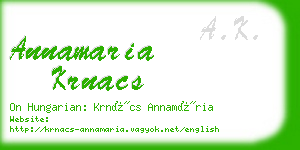 annamaria krnacs business card